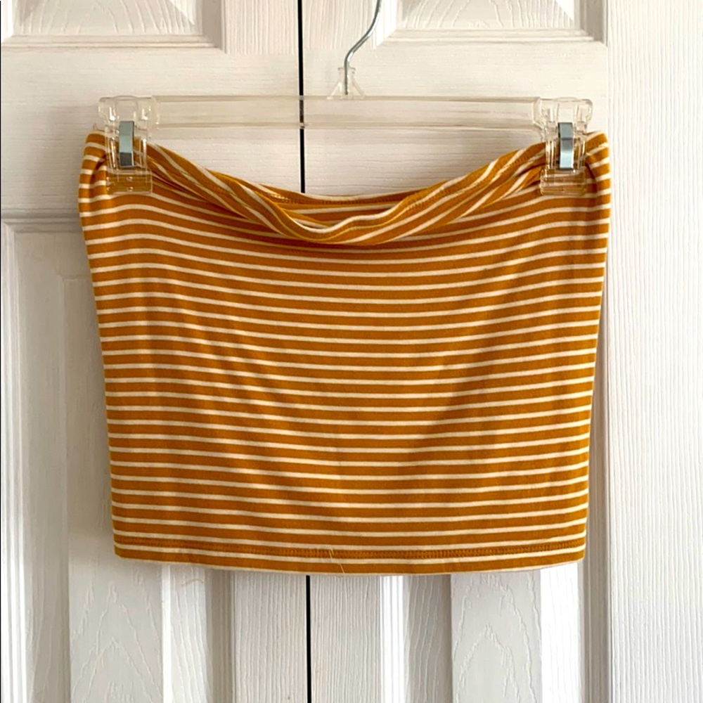 Yellow/White Striped Top